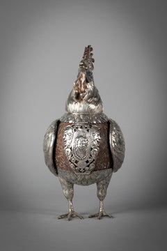 Deutsche Türkische Silber- und Kokosnussholz Türkei, um 1890