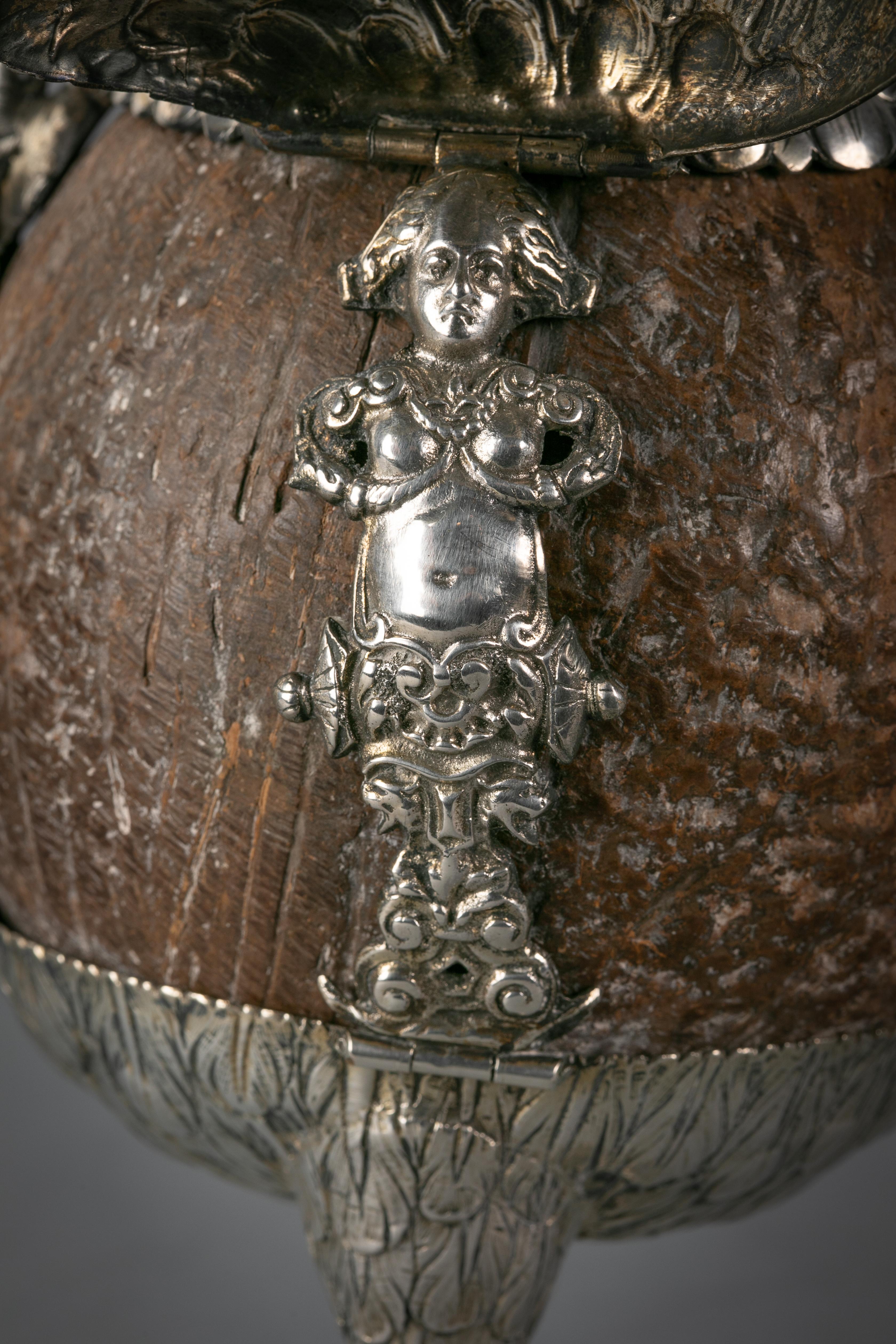 German Silver and Coconut Turkey, circa 1890 For Sale 3