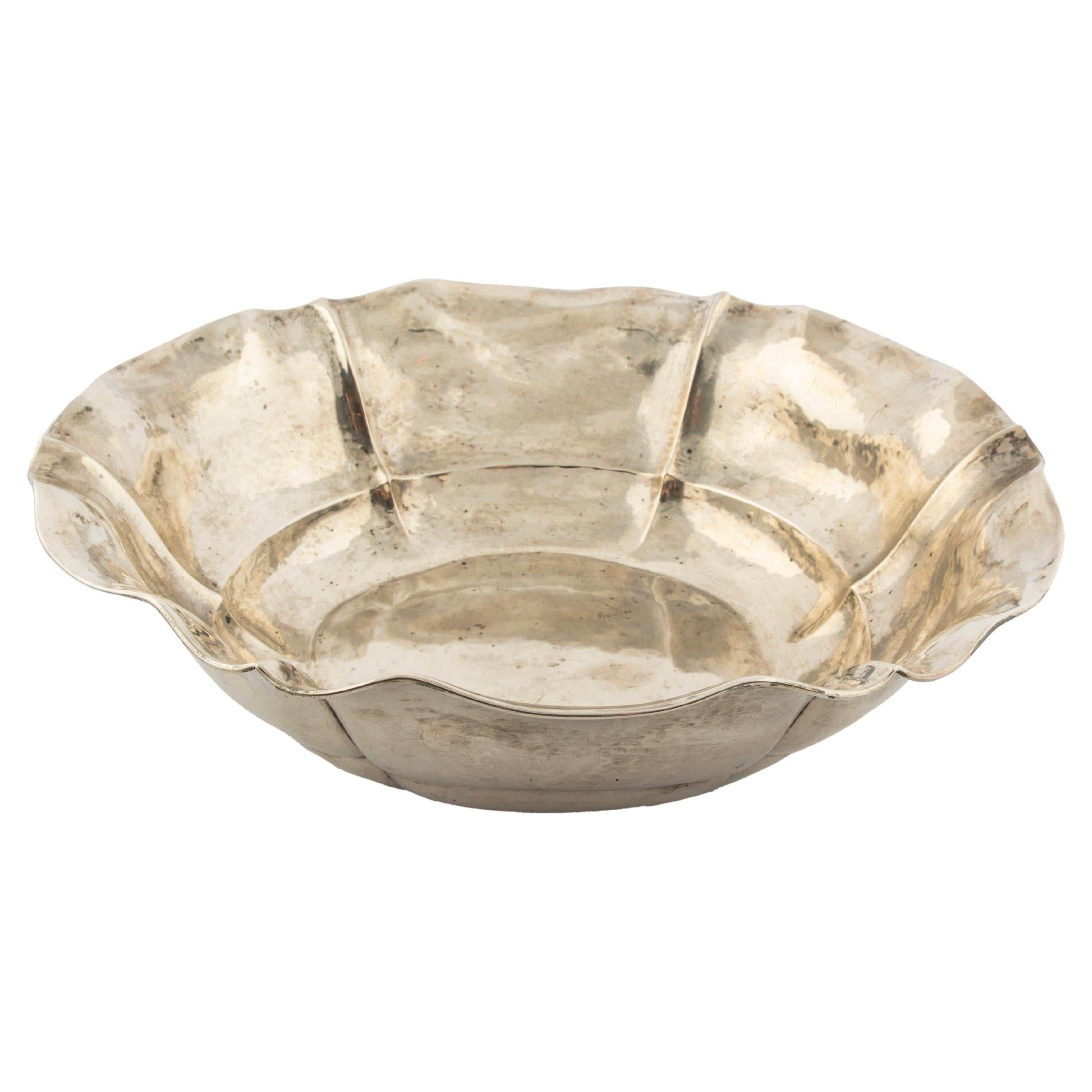 German Silver Bread Bowl, 20th century For Sale