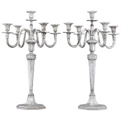 German Silver Candelabra by Bruckmann & Söhne