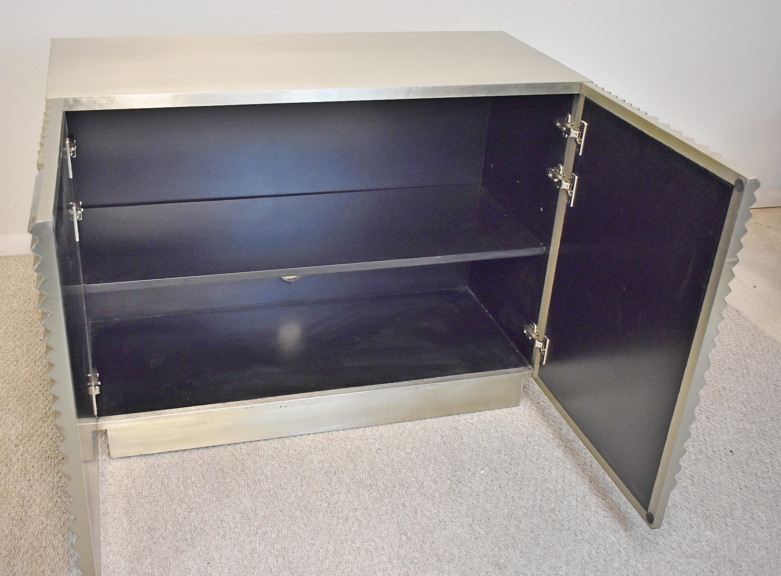 German Silver Covering Cabinet/Credenza by Bernhardt Interiors In Good Condition For Sale In Toledo, OH