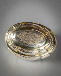 German Silver Gilt Oval Tobacco Box, Augsburg, circa 1720