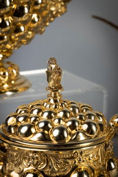 Servicio alemán de té y café en plata dorada, hacia 1875