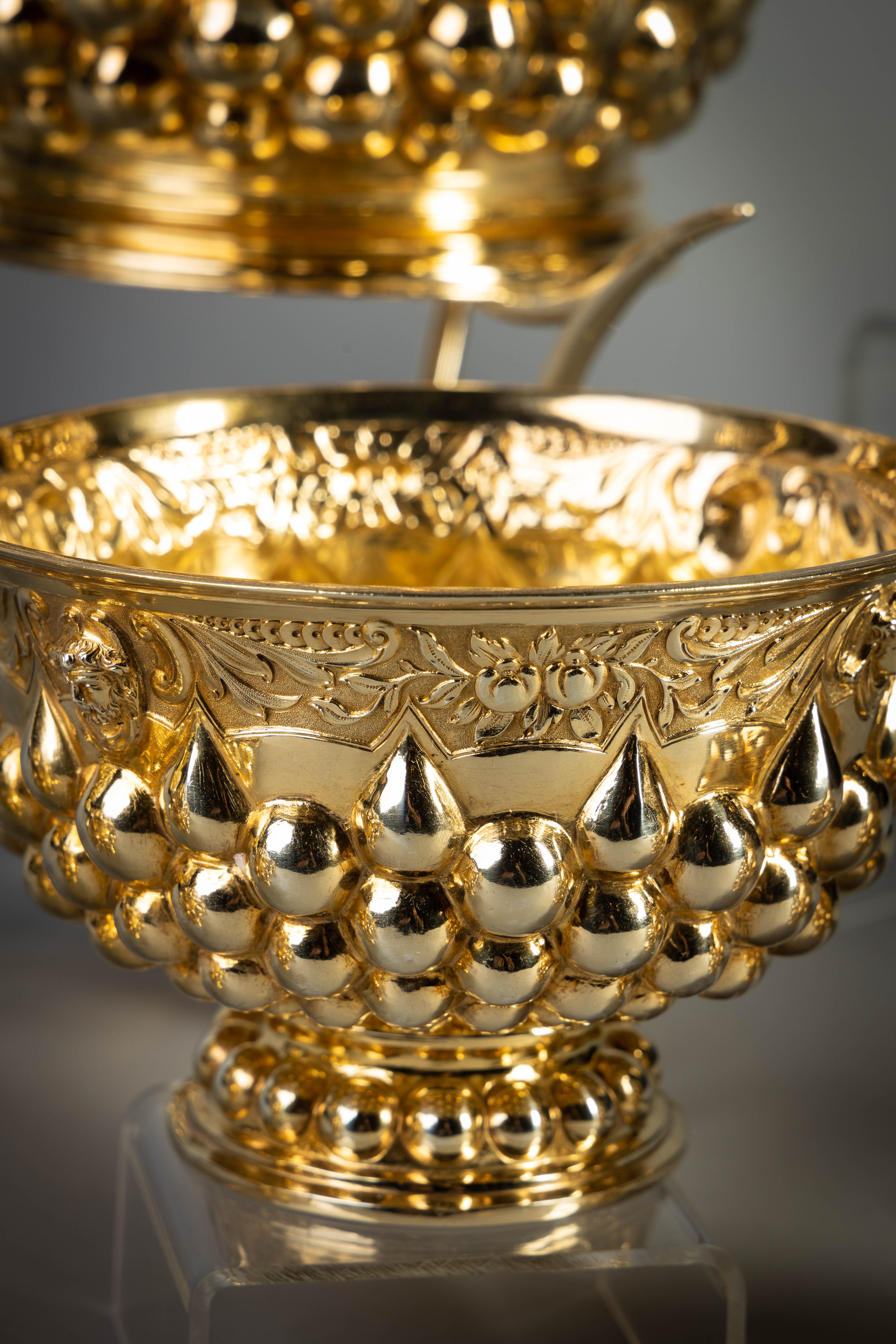 German Silver Gilt Tea and Coffee Service, circa 1875 In Good Condition For Sale In New York, NY
