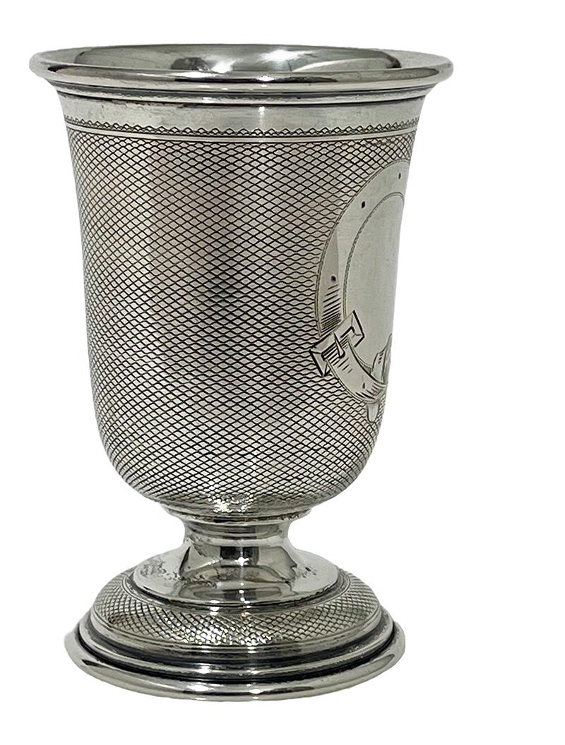 19th Century German silver goblet by Theodor Julius Gunther, 1886-1906 For Sale