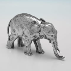 German silver model of an Elephant made by P. Oberlander c.1920