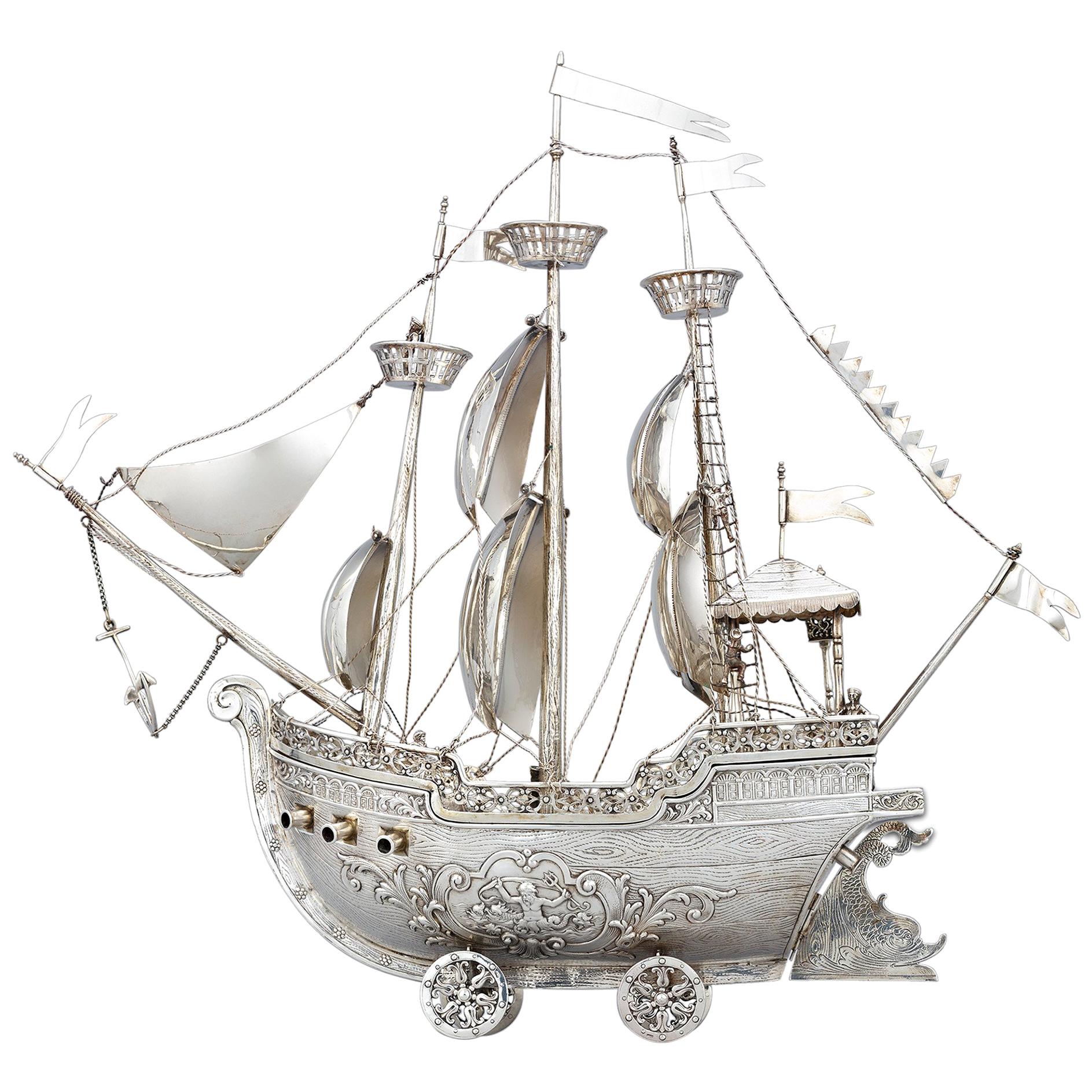 German Silver Nef by Berthold Muller