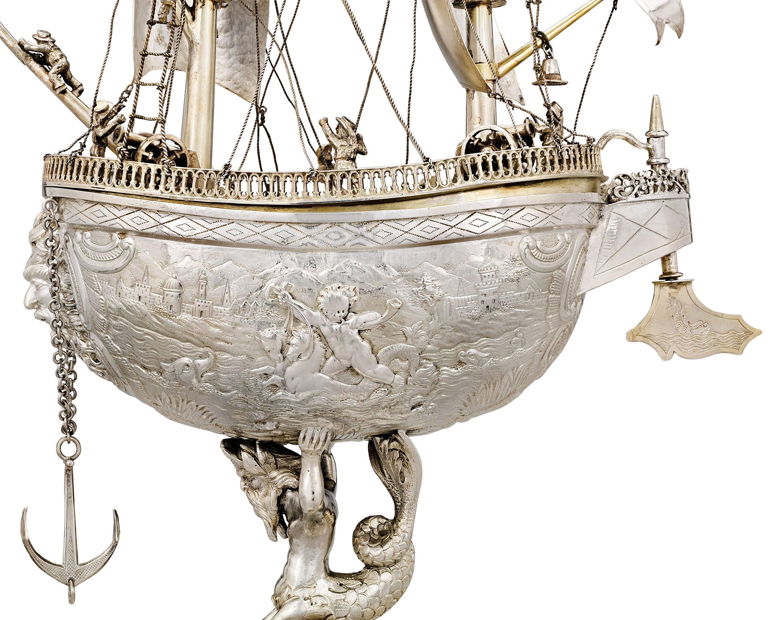 Gilt German Silver Nef