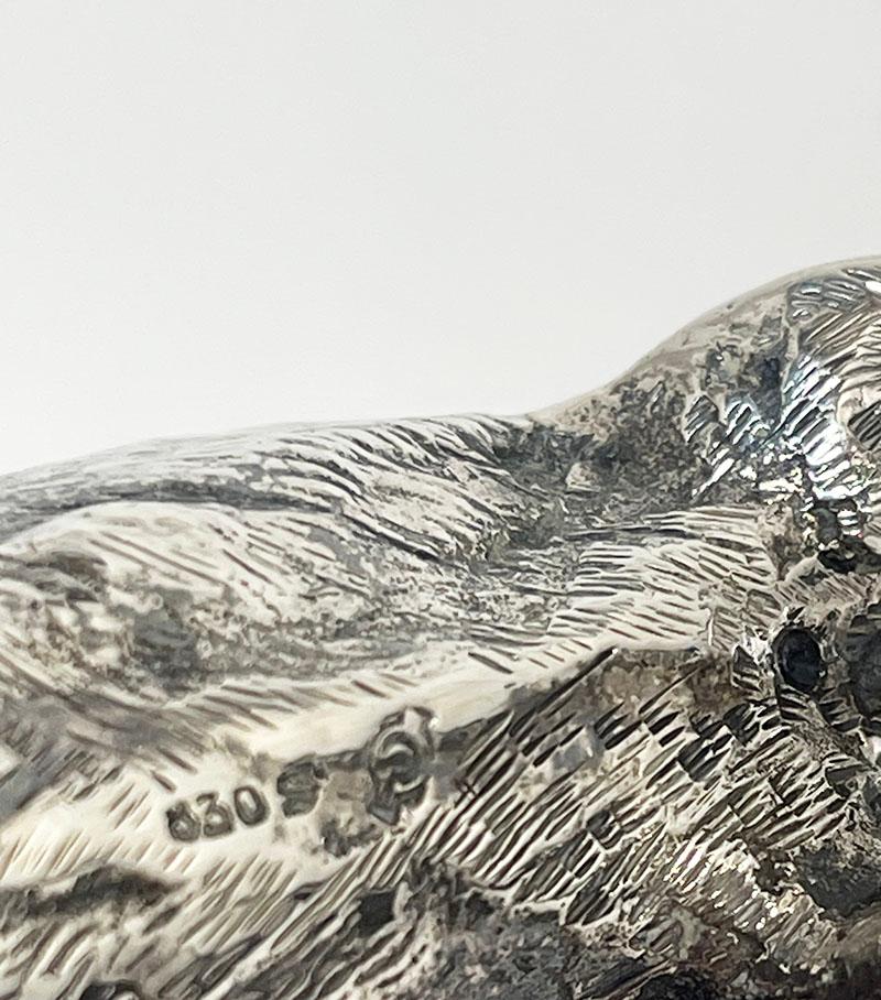 Tedesco Renna tedesca in argento con slitta di Schleissner & Söhne in vendita