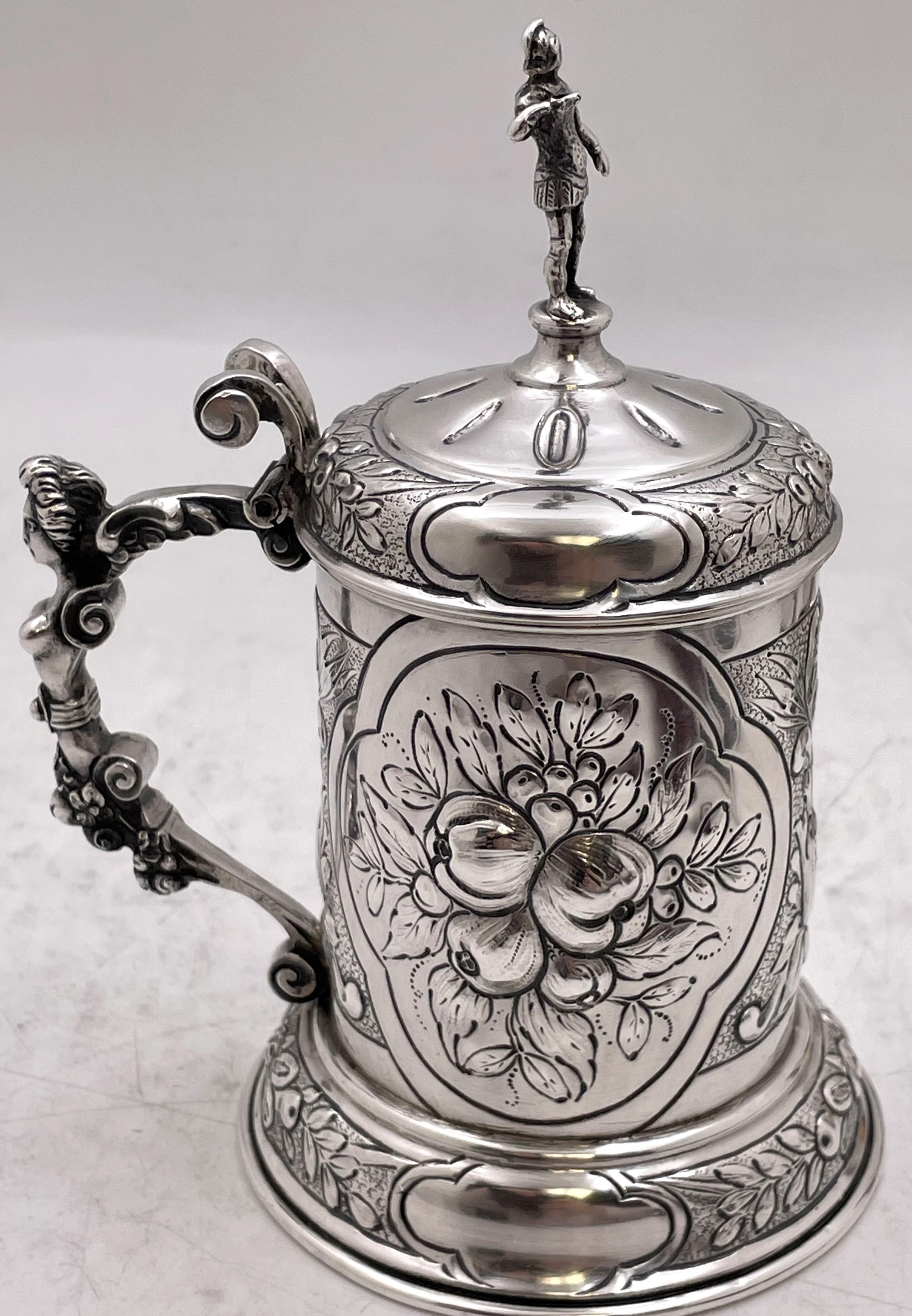 German Silver Tankard with Cosimo de Medici from 19th Century 2