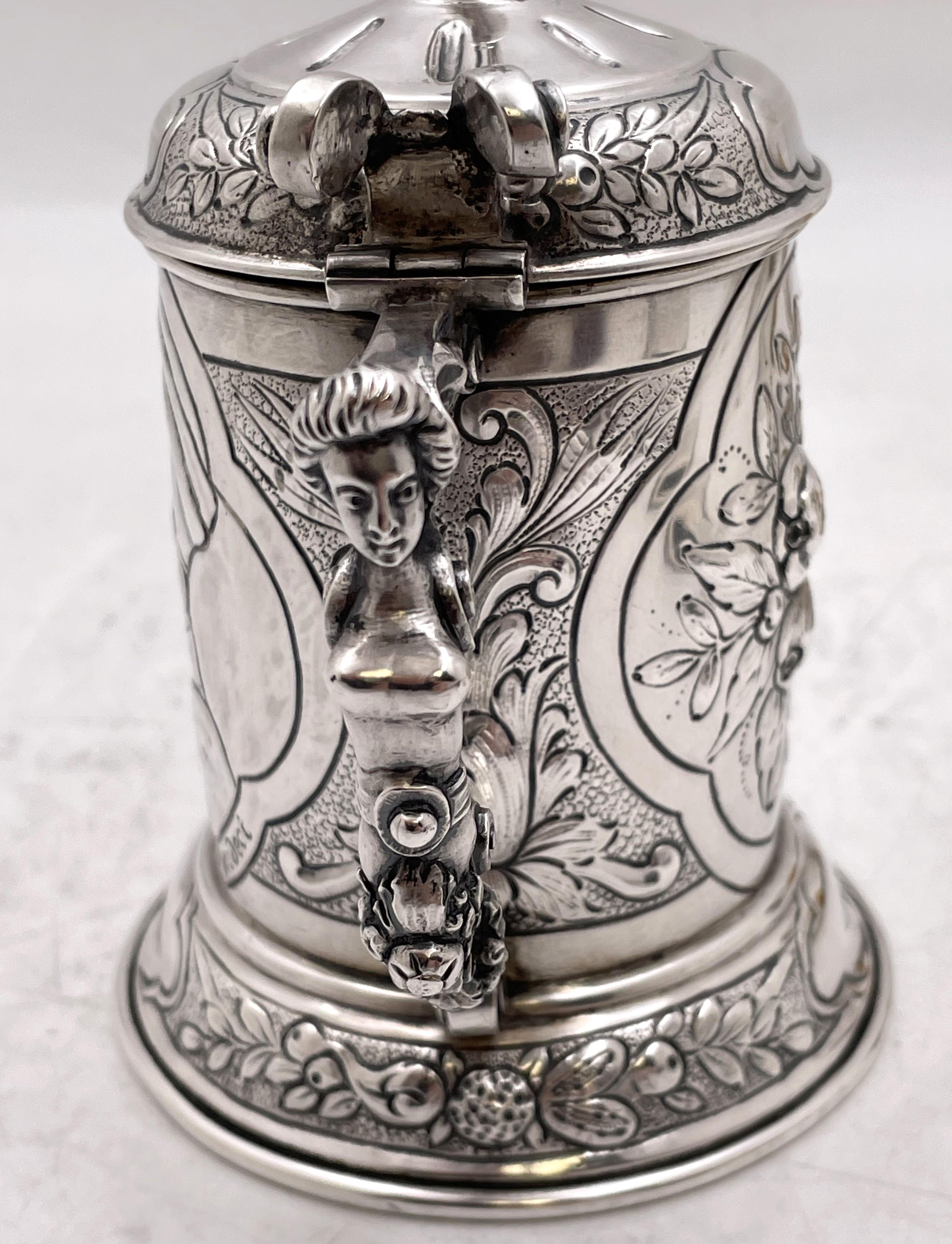 German Silver Tankard with Cosimo de Medici from 19th Century 3