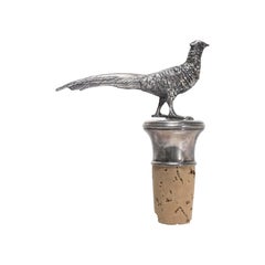 Colección de Tapones de Botella de Corcho de Plata Alemana de Varios Animales Salvajes