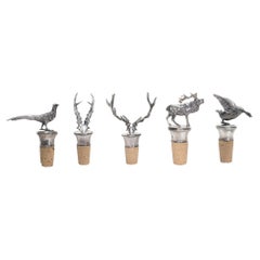 German Silver Various Wildlife Cork Bottle Stopper Collection