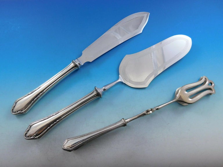 German Silverplated Flatware Set by Carl Eickhorn Solingen 102 Pc