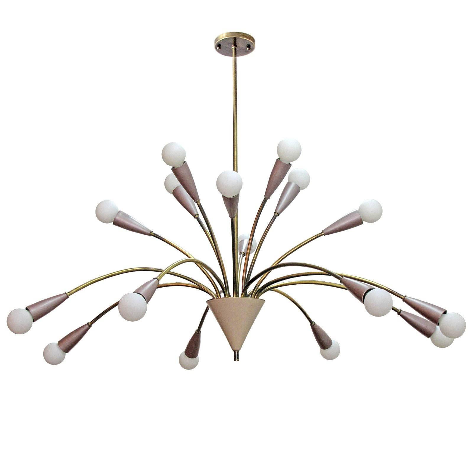 German Sixteen-Arm "Fountain" Chandelier