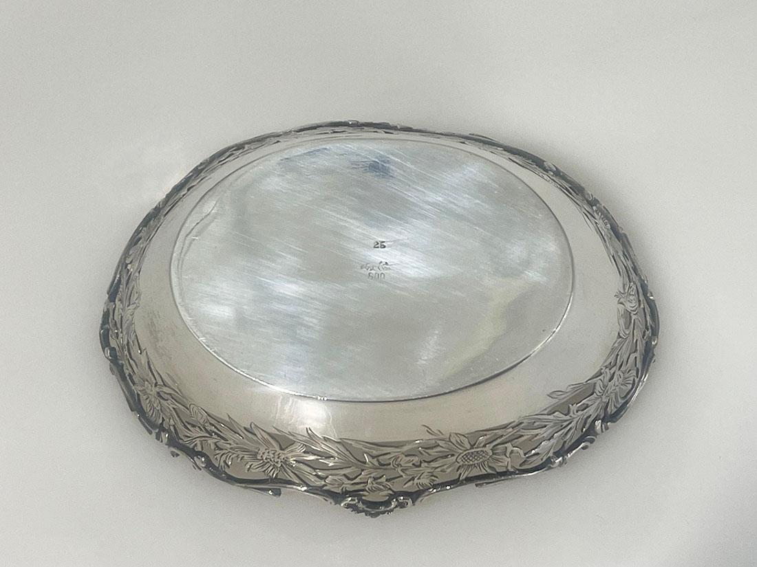 XIX secolo Cestino per bonbon tedesco in argento di Bernhard Weber, 1885-1915 in vendita