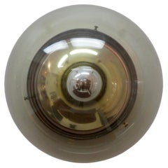 German Smoked Glass Wall Light, 1960