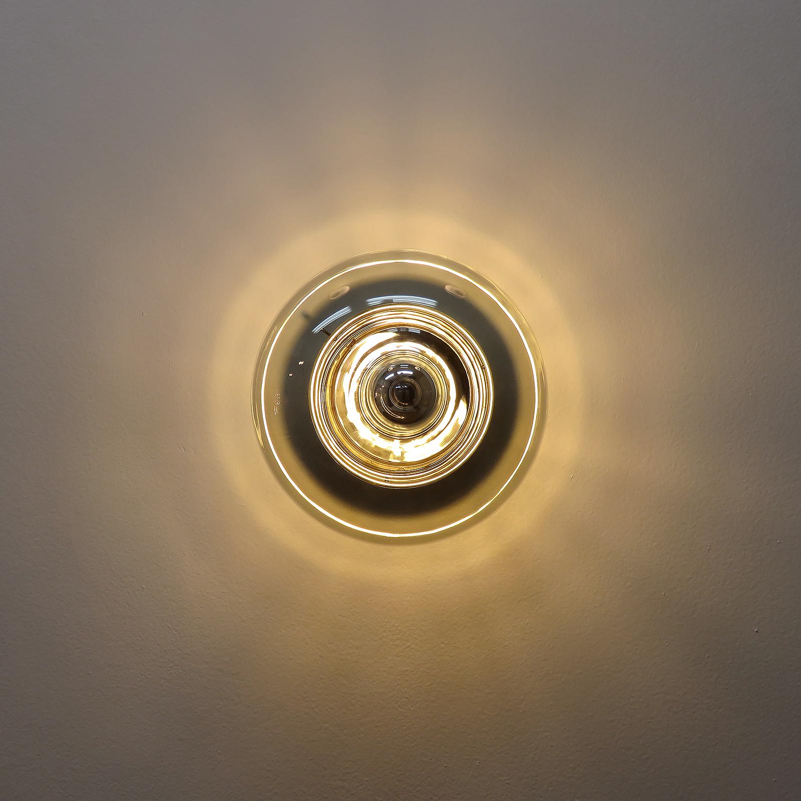 German Smoked Glass Wall Light, 1970 3