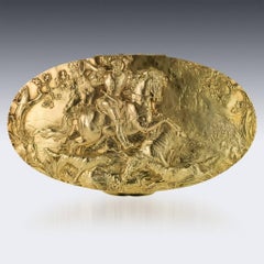 Deutsche Präsentationsbox aus massivem Silber für die Jagd, Neresheimer, um 1890