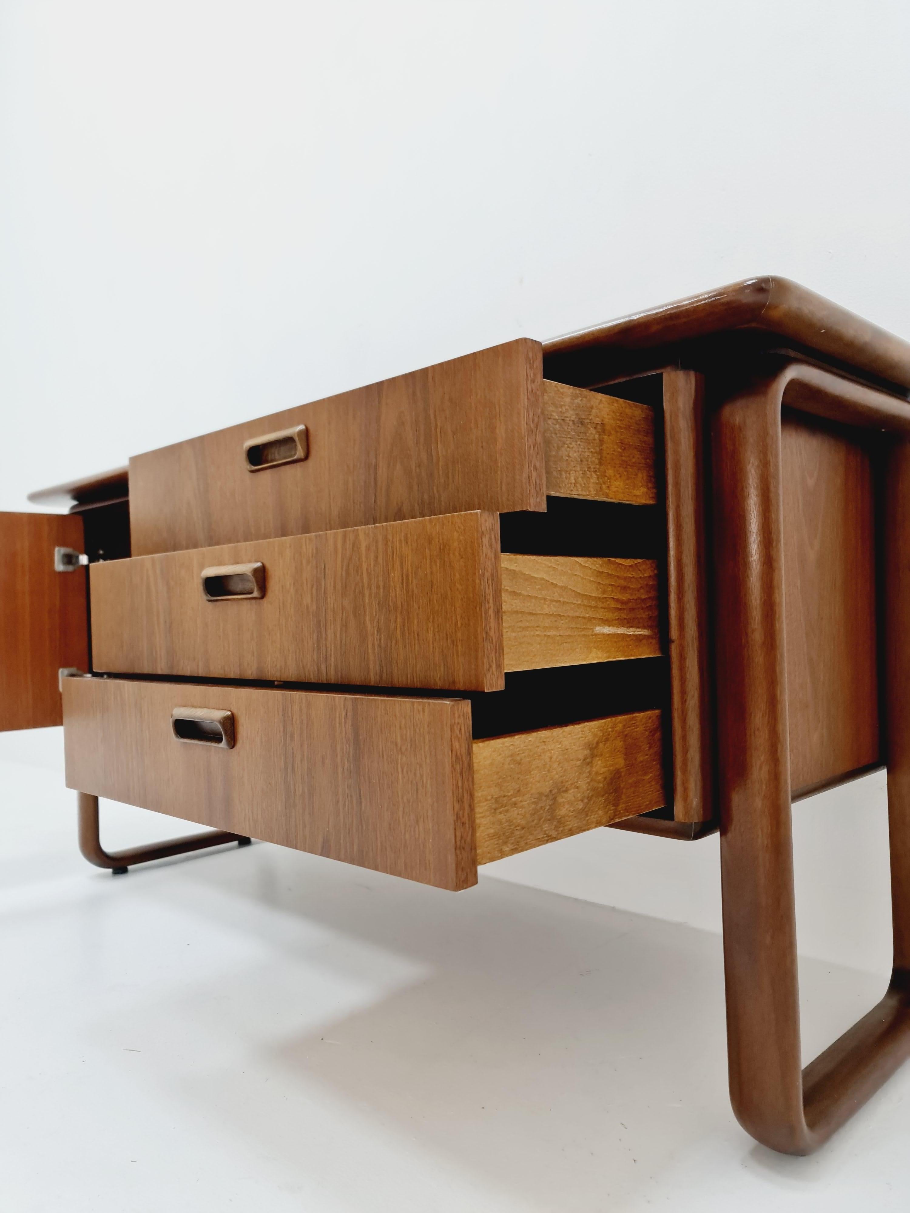Mid-Century Modern German solid Teak Sideboard By Burkhard for Rosenthal  For Sale
