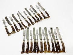 Alemán Solingen J.A. Juego de cubiertos Henckels en caja, ca 1900