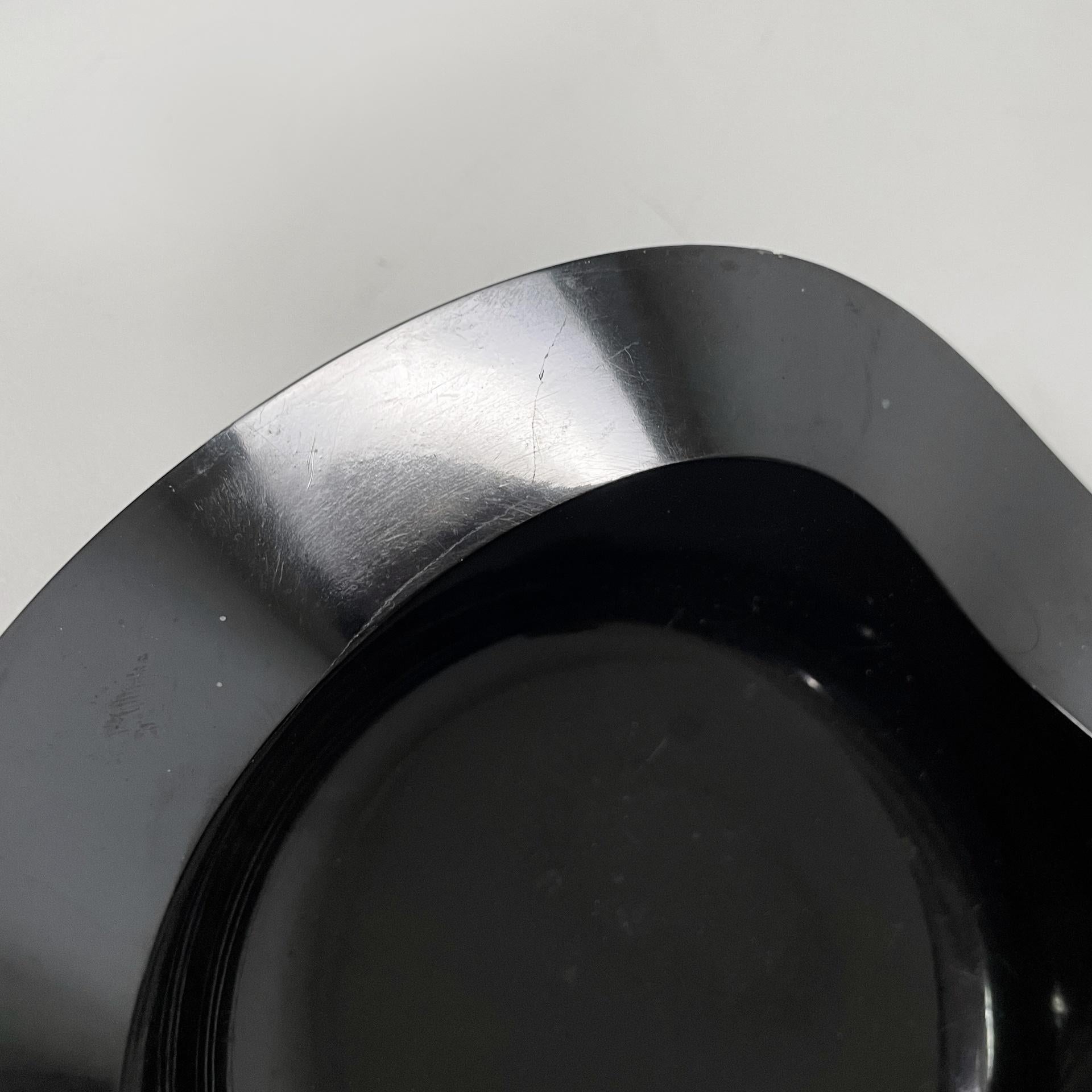 German Space Age black plastic ashtrays by Walter Zeischegg for Helit, 1970s For Sale 6
