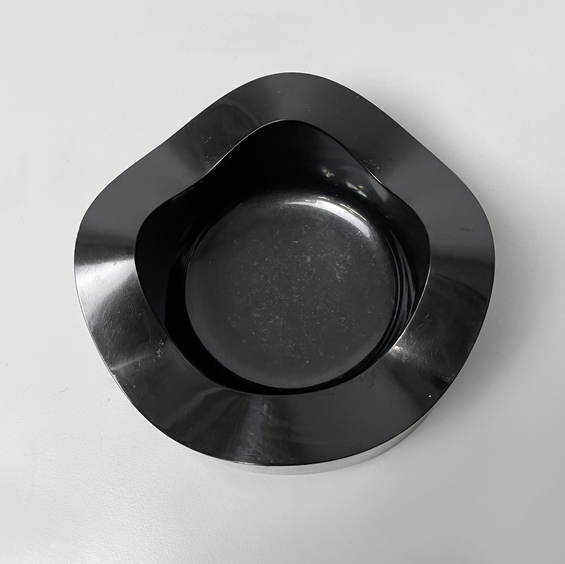 Late 20th Century German Space Age black plastic ashtrays by Walter Zeischegg for Helit, 1970s For Sale