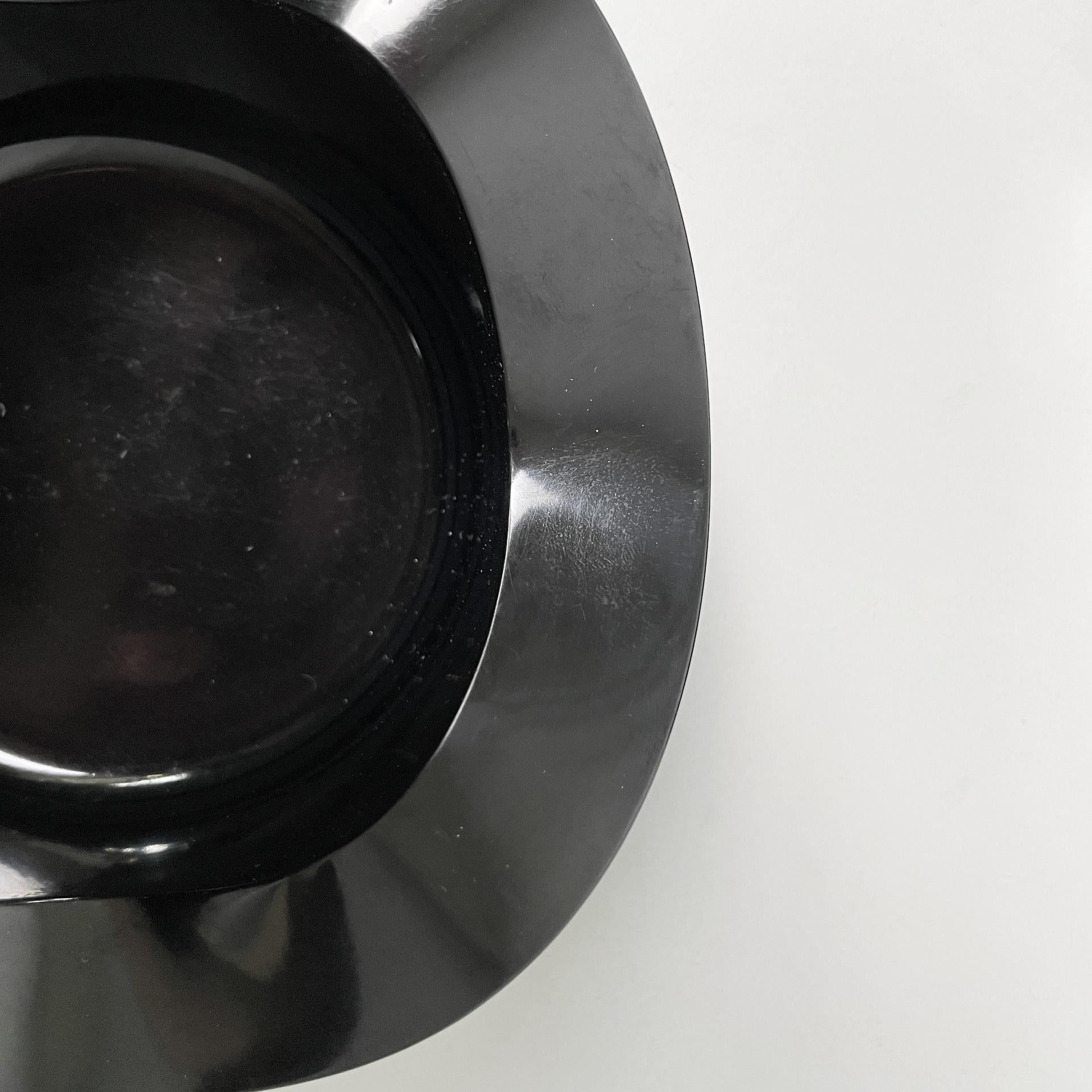 German Space Age black plastic ashtrays by Walter Zeischegg for Helit, 1970s For Sale 2