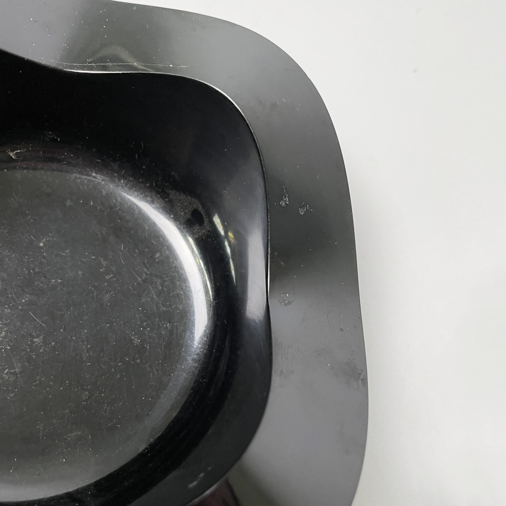 German Space Age black plastic ashtrays by Walter Zeischegg for Helit, 1970s For Sale 4