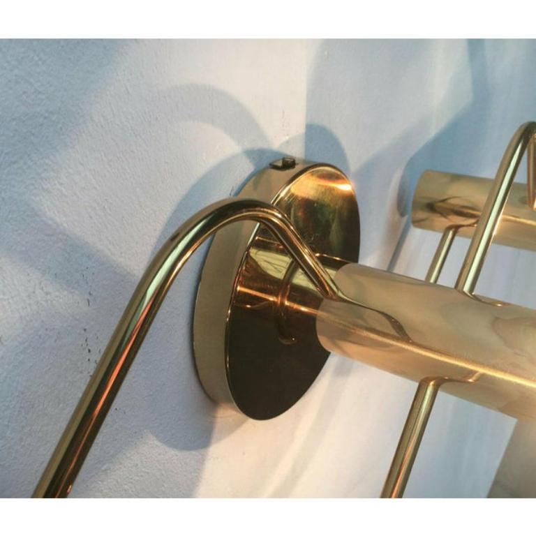 Lampada da soffitto tedesca in ottone A Space Age di Gaetano Sciolari per Leola, anni '70 in vendita 4