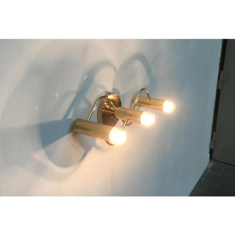 Lampada da soffitto tedesca in ottone A Space Age di Gaetano Sciolari per Leola, anni '70 in vendita 6