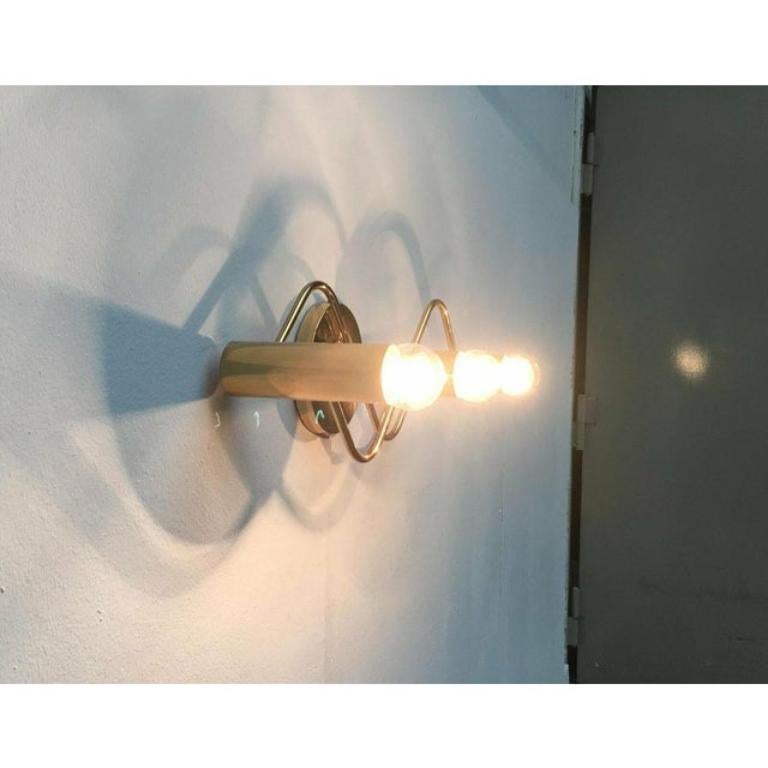 Lampada da soffitto tedesca in ottone A Space Age di Gaetano Sciolari per Leola, anni '70 in vendita 3