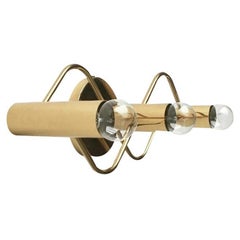 German Space Age Brass Ceiling Lamp by Gaetano Sciolari for Leola, 1970s