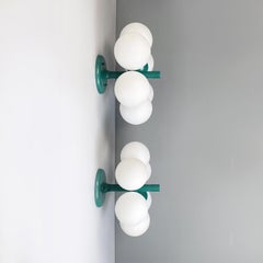 German Space Age Ceiling or Wall Lamps by Kaiser Leuchten Metal Glass, 1960s