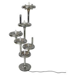 German Space Age chromed steel table lamp by Nagel, 1970s