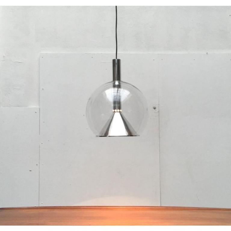 Lampada a sospensione a globo in vetro AGE tedesca di Erco, anni '50 in vendita 3