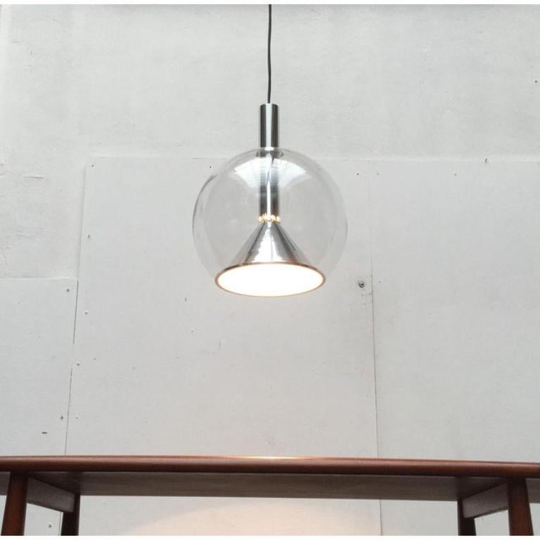 Lampada a sospensione a globo in vetro AGE tedesca di Erco, anni '50 in vendita 4