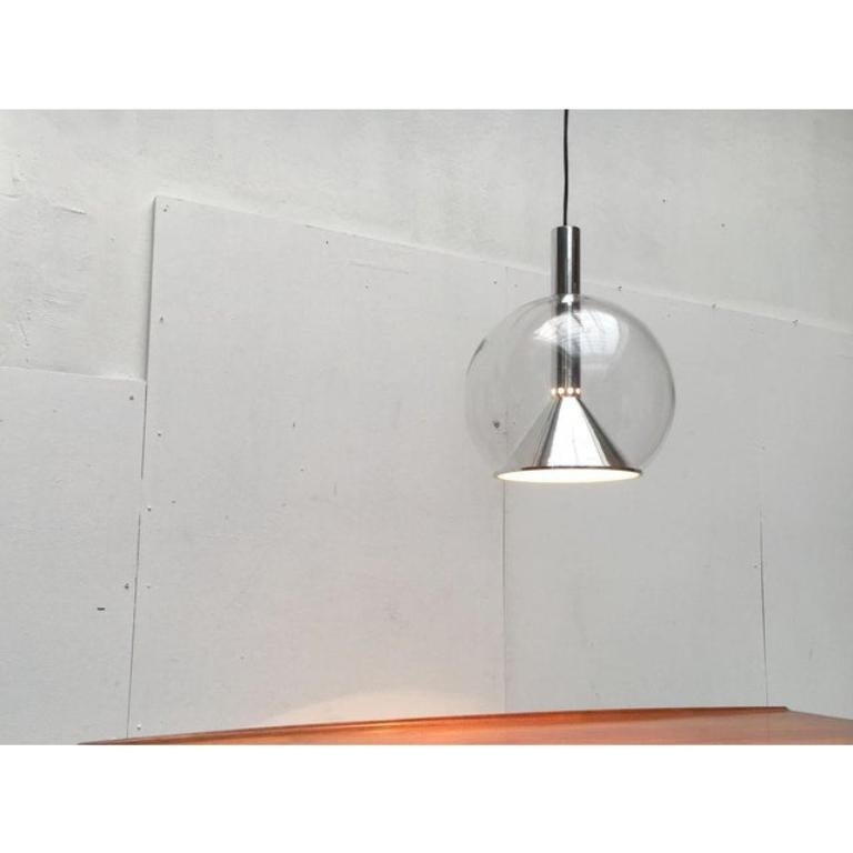 Lampada a sospensione a globo in vetro AGE tedesca di Erco, anni '50 in vendita 5