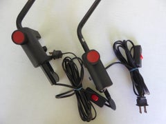 German Space Age Modern Pair Desk/Shelf Clip-on Task Lights Roger Tallon Erco