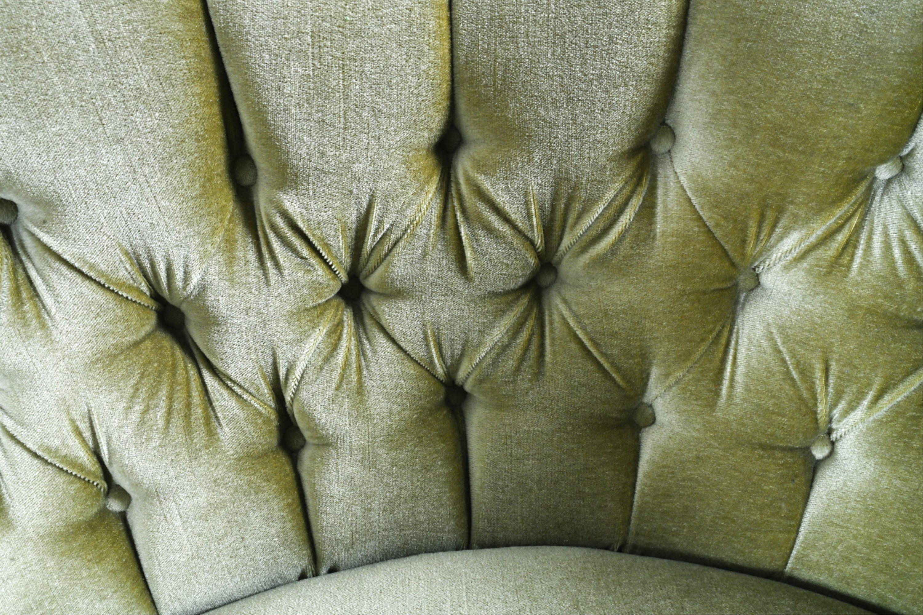 Canapé et pouf sectionnels modulaires allemands de l'ère spatiale en mohair vert, vers 1970 en vente 7