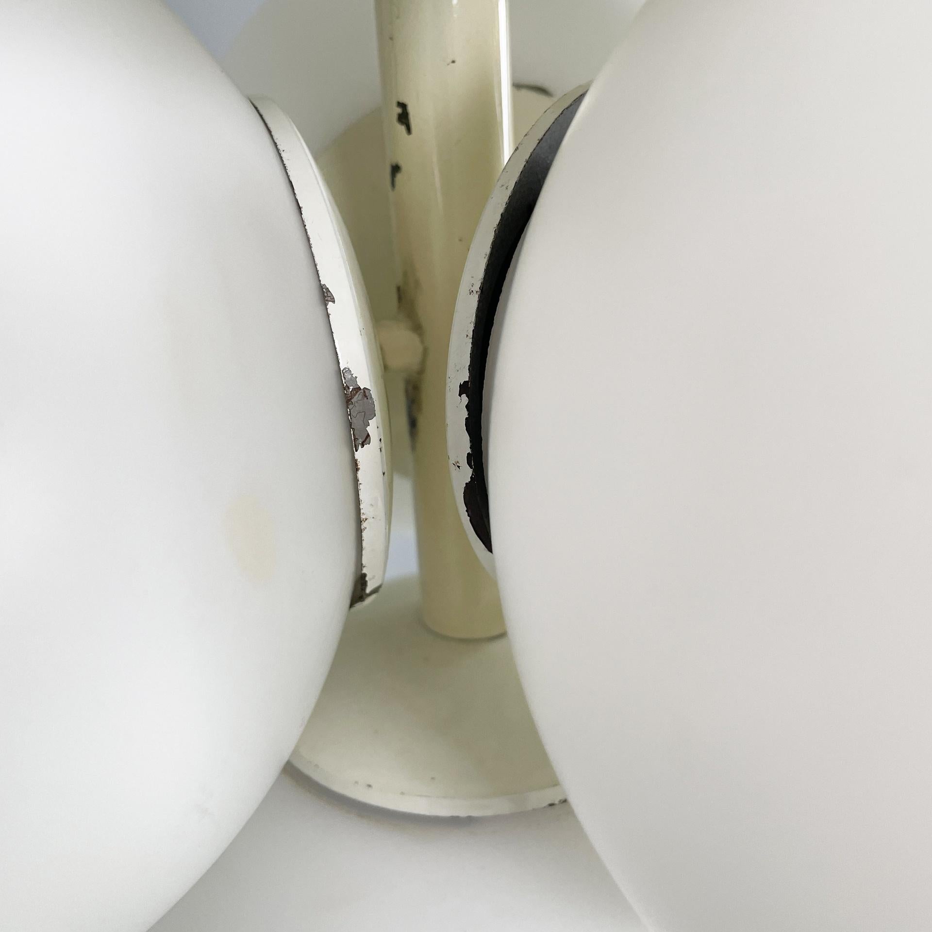 German Space Age opaline glass chandelier by Max Bill for Temde, 1960s in vendita 5