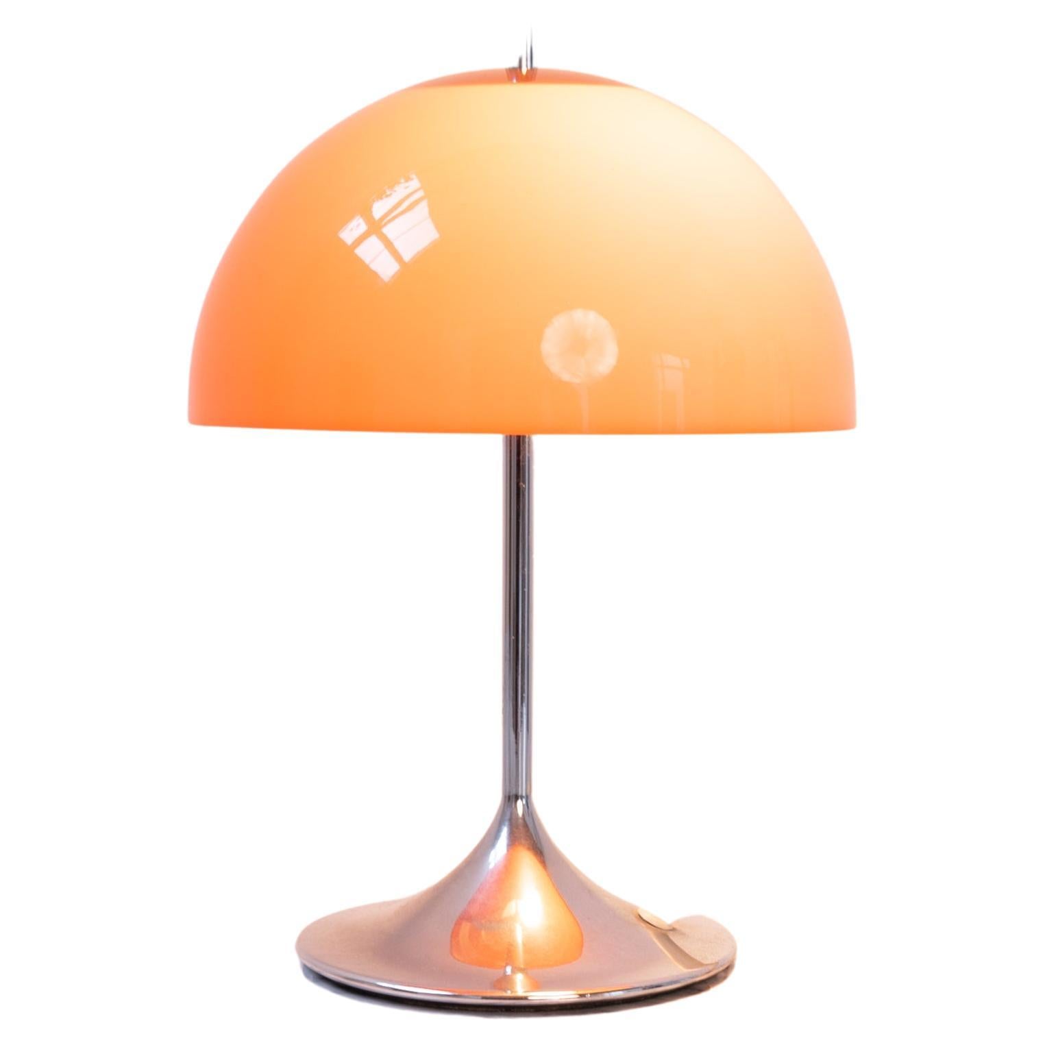 German Space Age Vintage Orange Table Lamp by Frank Bentler for WILA '1970s'