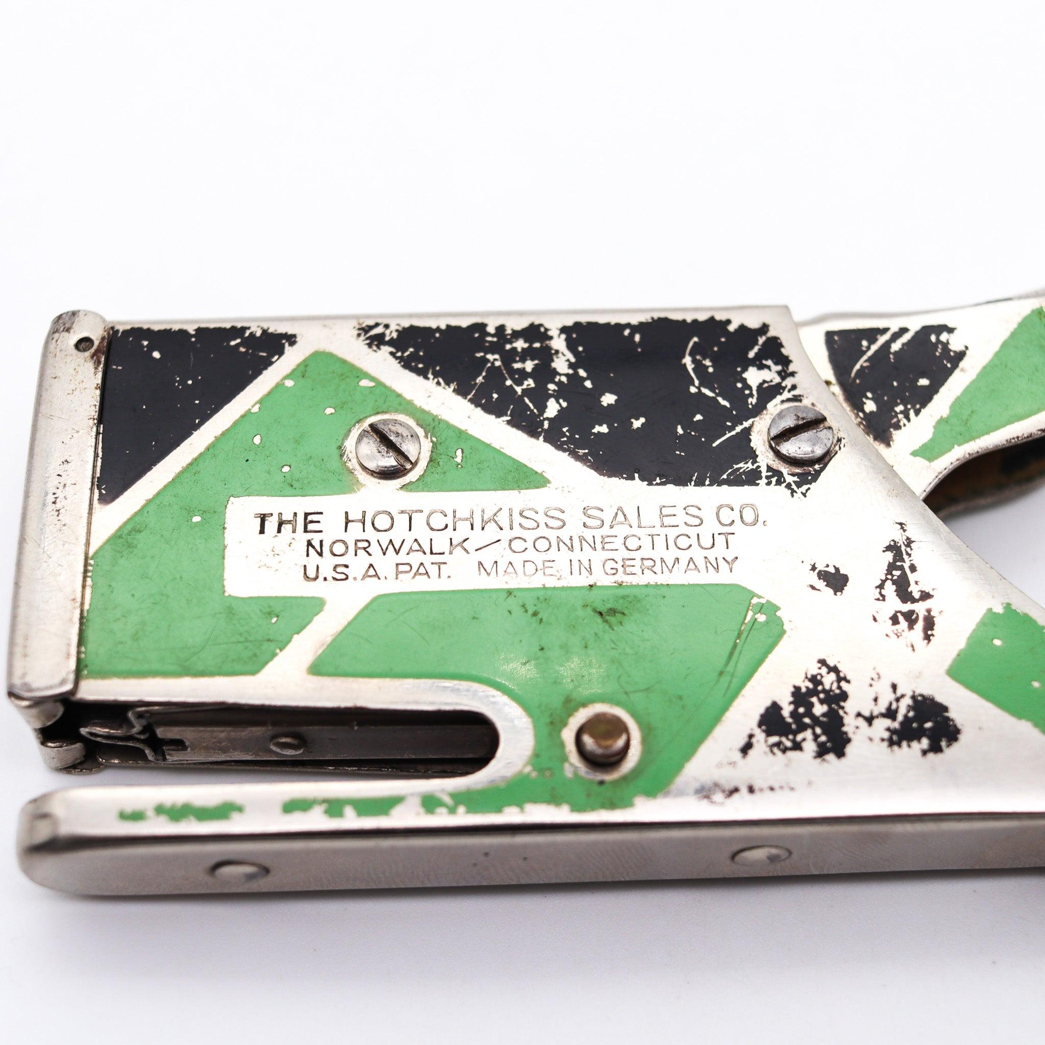 Mid-20th Century GERMAN STAPLER 1930 Art Deco Steel With Black, Red & Green Enamels