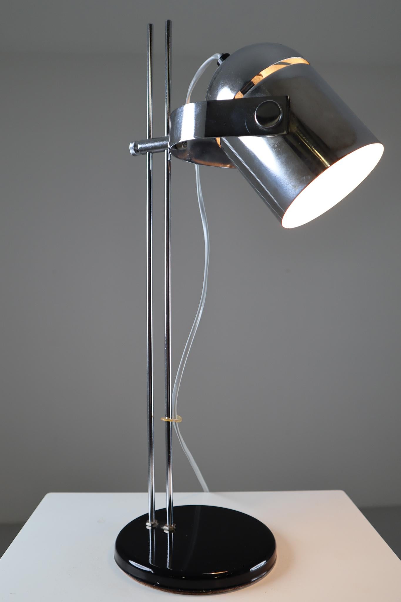 German Steel Adjustable Height Desk Lamp, circa 1970s 1