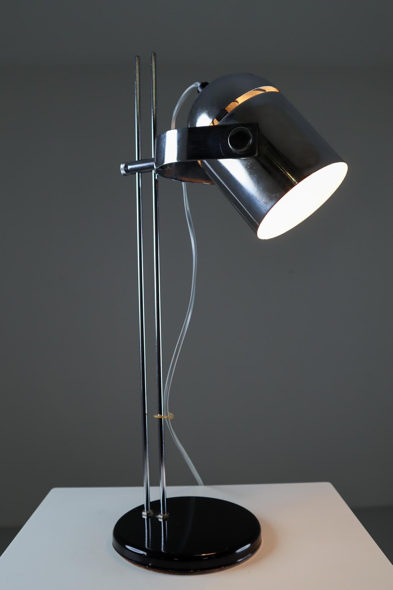 German Steel Adjustable Height Desk Lamp, circa 1970s 2