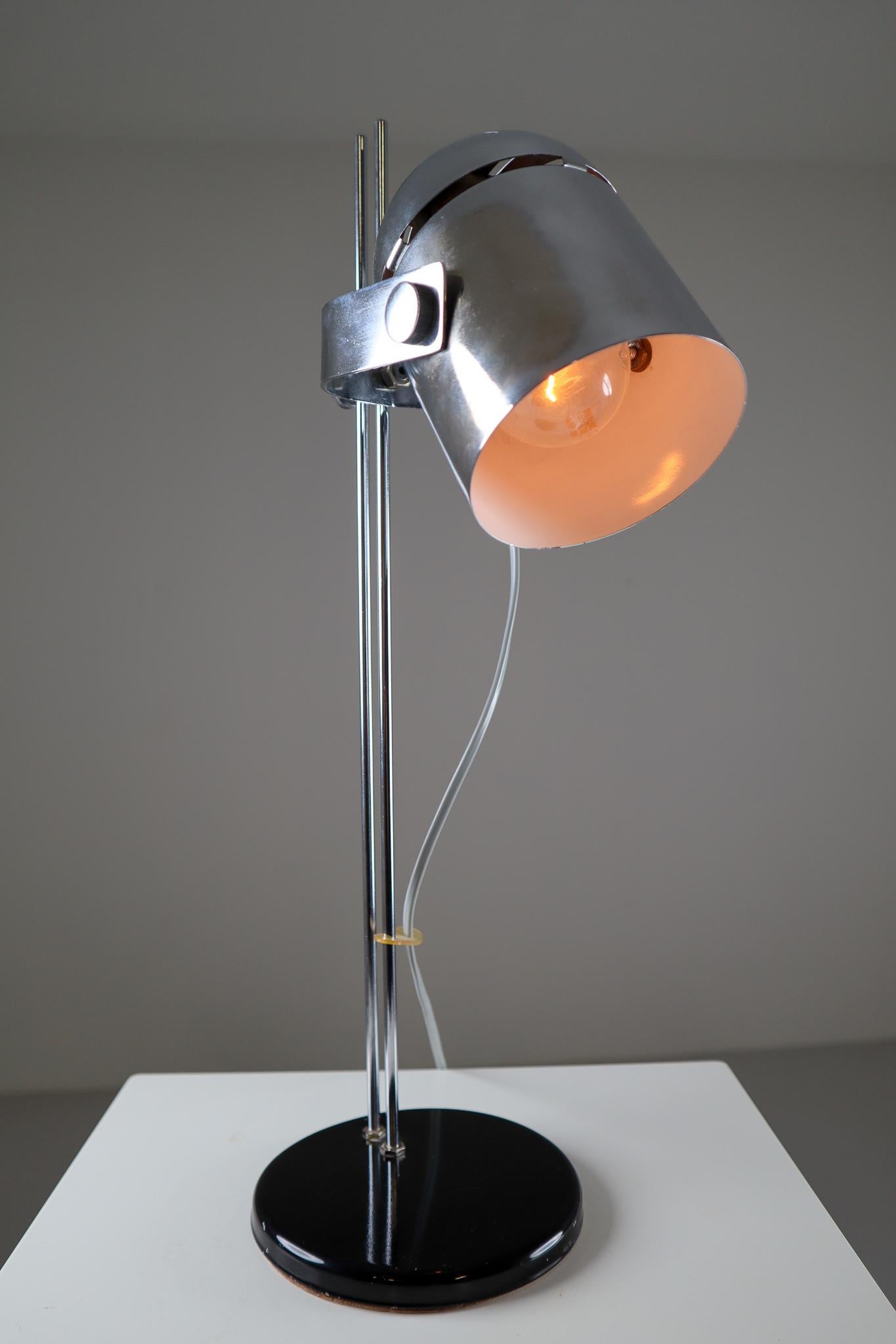German Steel Adjustable Height Desk Lamp, circa 1970s 3