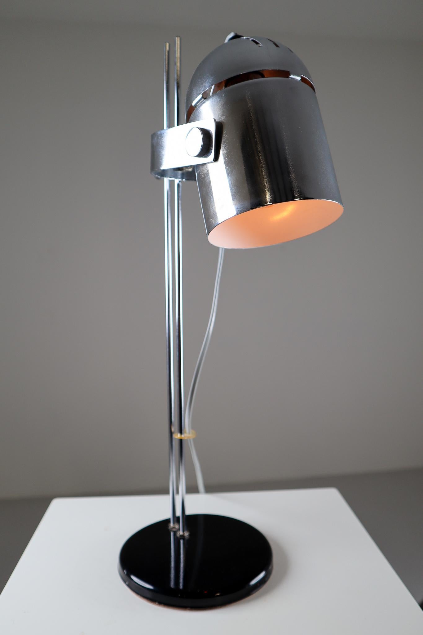 German Steel Adjustable Height Desk Lamp, circa 1970s 4