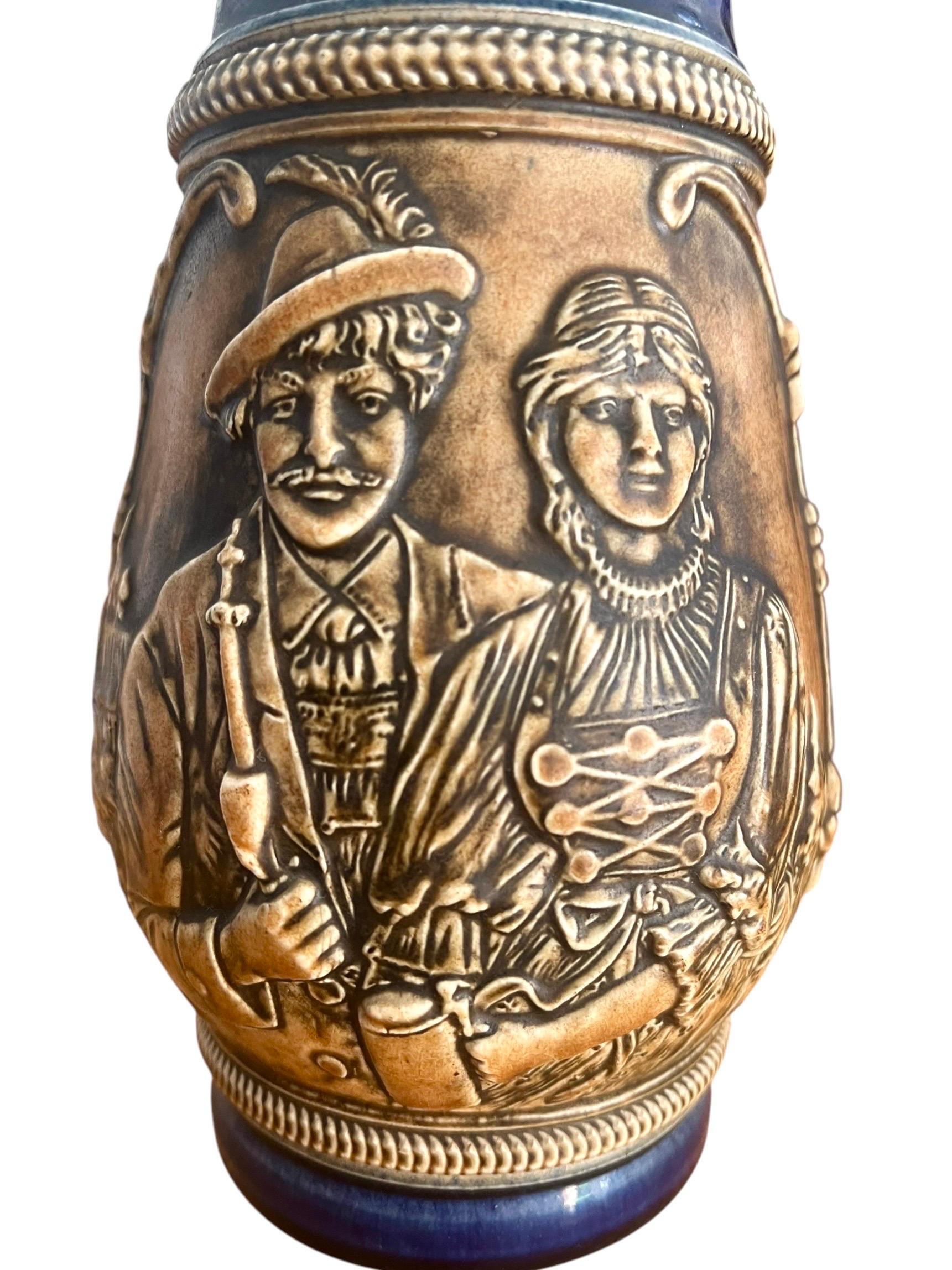 German Stein - Beer Mug - Tankard - Pot - Ceramic - Germany In Good Condition For Sale In Beuzevillette, FR