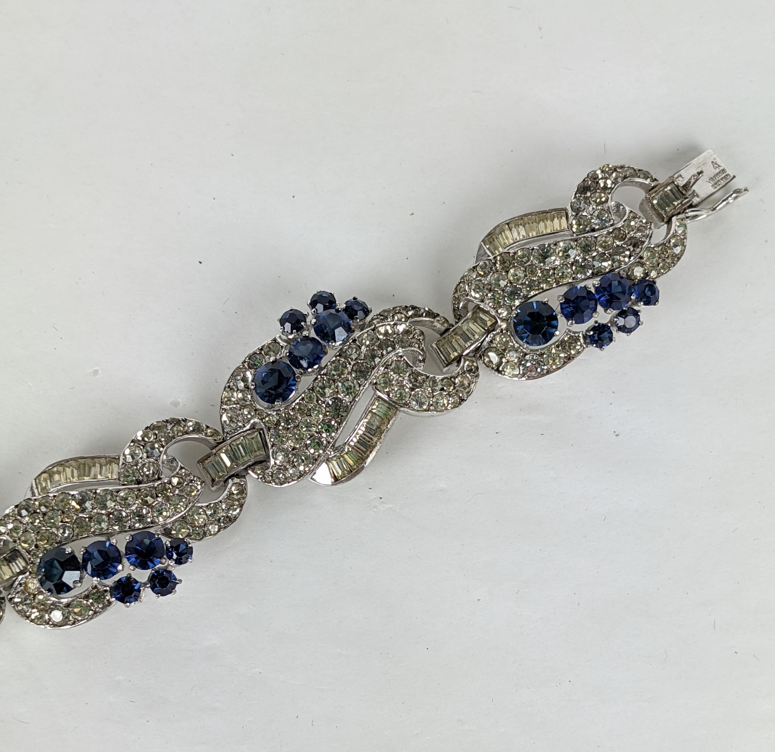 German Sterling Paste Deco Bracelet In Good Condition For Sale In New York, NY