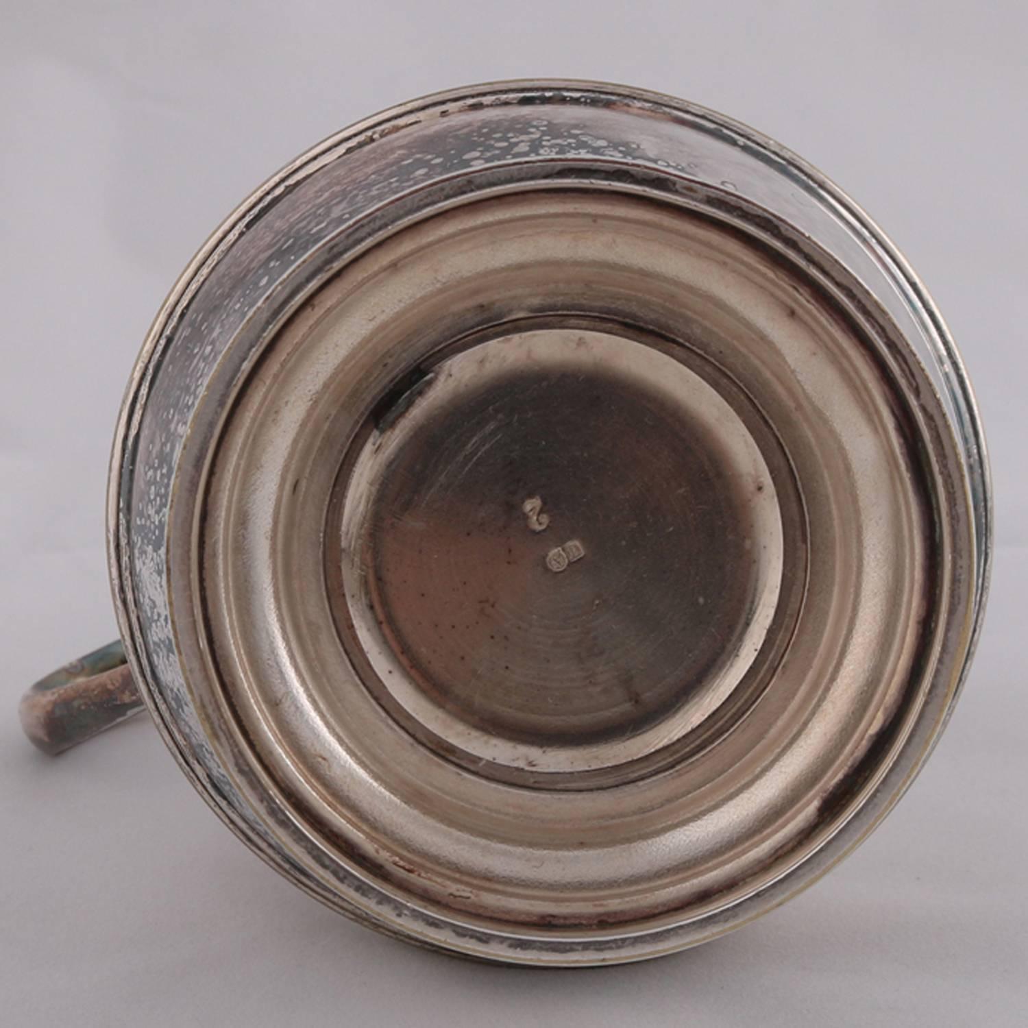 German Sterling Silver Georgian Style Pitcher 9.4 toz Darmstadt, 19th Century In Good Condition In Big Flats, NY